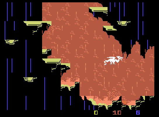 Wing War ColecoVision Screenshot: Another cavern entrance.
