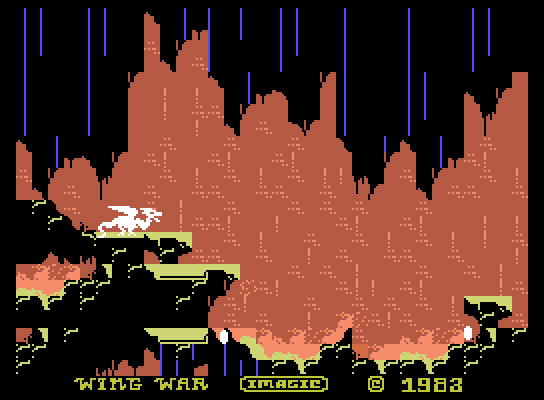 Wing War ColecoVision Screenshot: Starting screen.