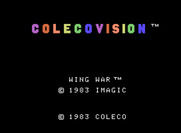 Wing War for ColecoVision - Title screen.