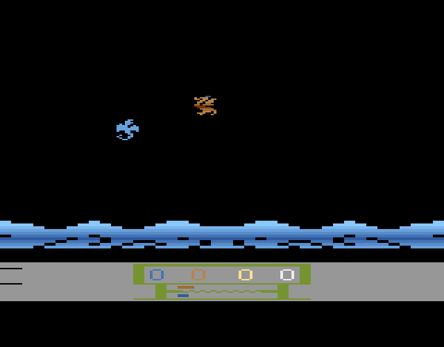 Wing War Atari 2600 Screenshot: Destroy this creature to gain a water crystal.