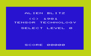 Alien Blitz for Commodore VIC-20 - Title screen.