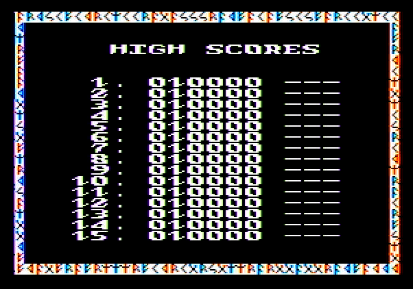 Trolls and Tribulations Apple II Screenshot: High scores.