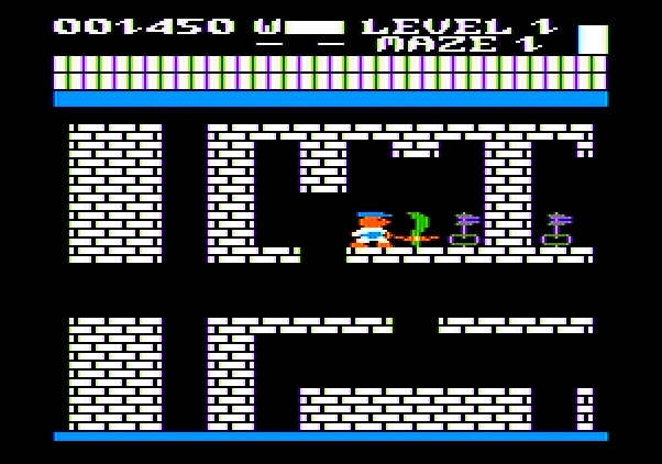 Trolls and Tribulations Apple II Screenshot: Found a fe bonus items!