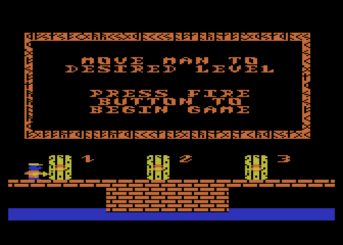 Trolls and Tribulations Atari 8-bit Screenshot: Ready to begin?