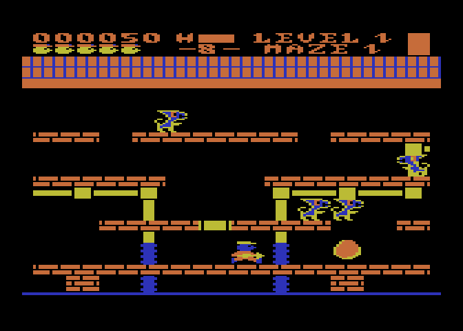 Trolls and Tribulations Atari 8-bit Screenshot: Game start.