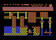 Trolls and Tribulations for Atari 8-bit - This maze has a lot of small platforms to jump on.