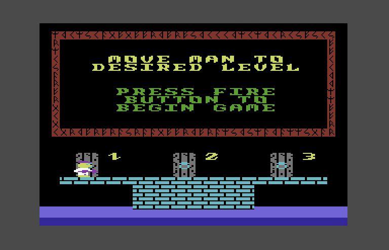 Trolls and Tribulations Commodore 64 Screenshot: Ready to begin?