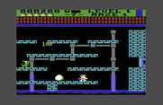 Trolls and Tribulations for Commodore 64 - Kick eggs off of the platform before they hatch.