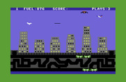 Save New York for Commodore 64 - Game start; blasting some aliens...