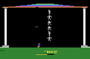 No Escape! for Atari 2600 - A brick falls, hopefully hits an opponent...