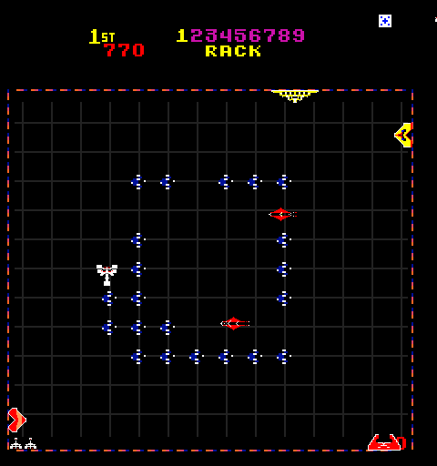 Solar Fox Arcade Screenshot: Collecting solar cells...