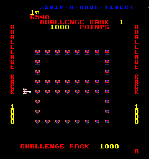 Solar Fox Arcade Screenshot: Challenge rack!