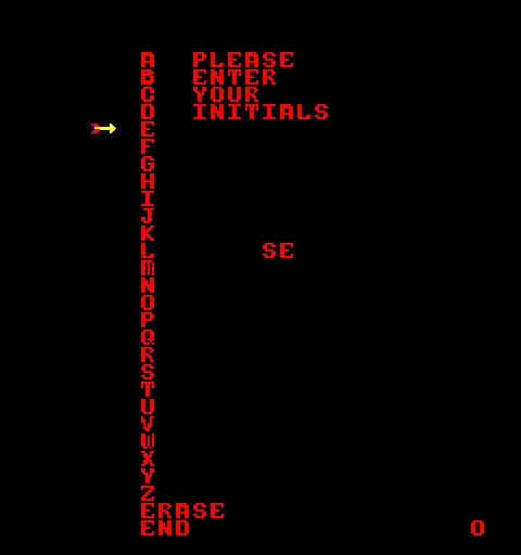 Solar Fox Arcade Screenshot: A new high score!