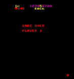 Solar Fox for Arcade - Game over.