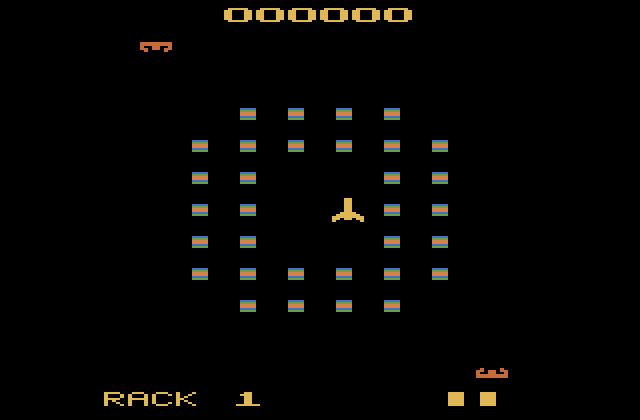 Solar Fox Atari 2600 Screenshot: Game start.