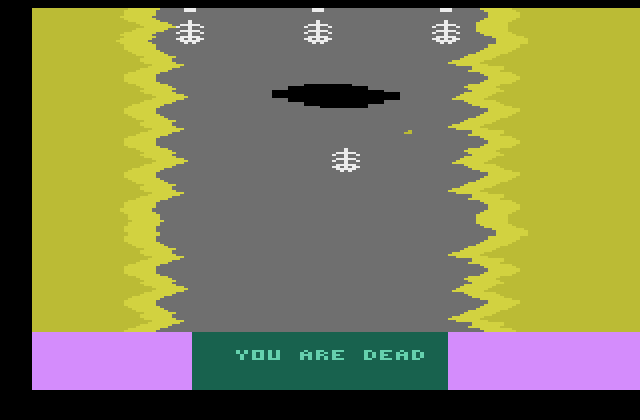 DragonStomper Atari 2600 Screenshot: Game over.