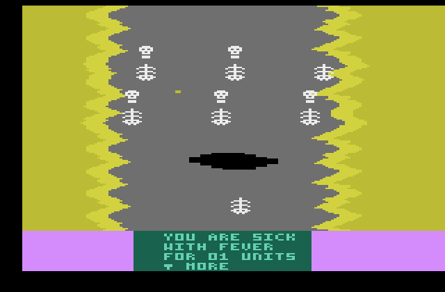 DragonStomper Atari 2600 Screenshot: I've become sick...