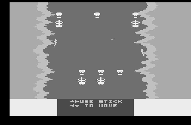DragonStomper Atari 2600 Screenshot: Exploring...be careful, there's a lot of traps!