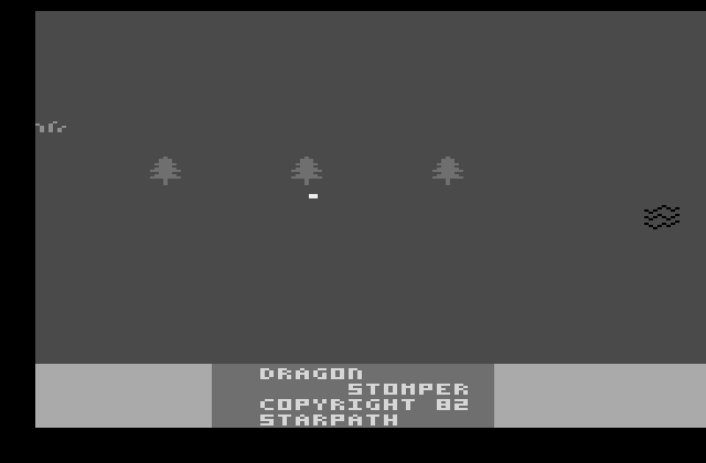 DragonStomper Atari 2600 Screenshot: Title screen.