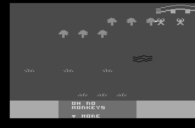 DragonStomper Atari 2600 Screenshot: Oh no, monkeys!
