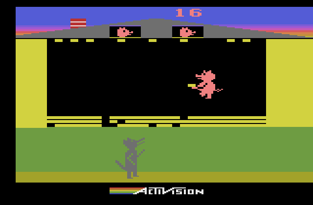 Oink! Atari 2600 Screenshot: Game start.