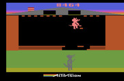 Oink! for Atari 2600 - Dropping bricks into place...