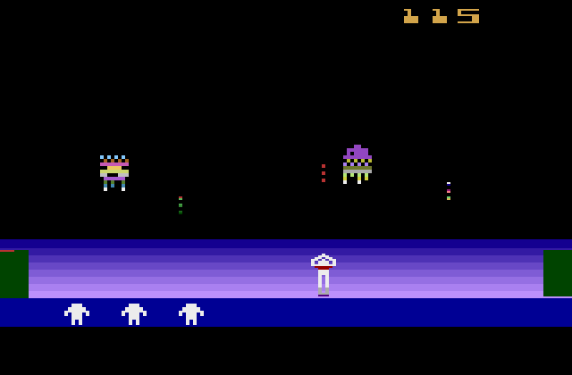 Space Cavern Atari 2600 Screenshot: Game start.