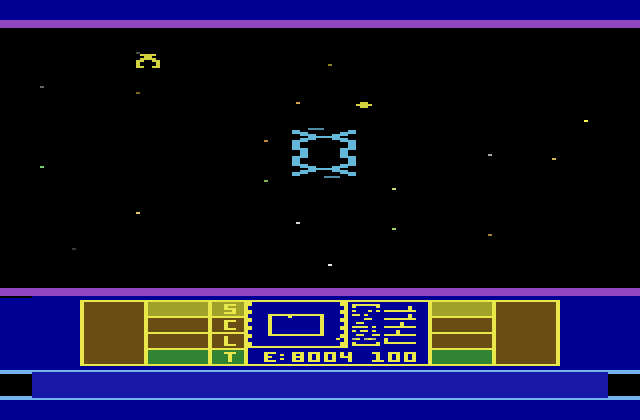 Phaser Patrol Atari 2600 Screenshot: My shields are damaged!