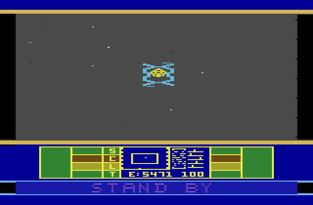 Phaser Patrol Atari 2600 Screenshot: Docking at a starbase.