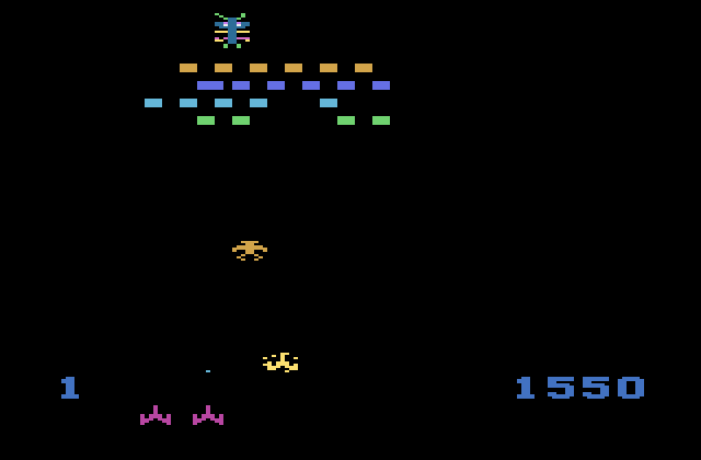 Communist Mutants from Space Atari 2600 Screenshot: I was hit again!