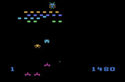Communist Mutants from Space for Atari 2600 - Shoot the mutant at the very top to stop it from spawning more opponents.
