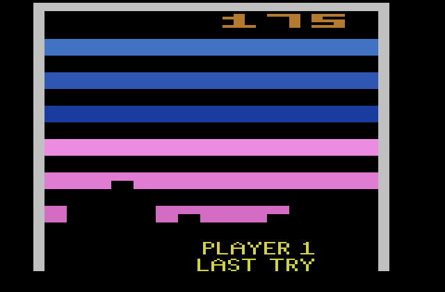 Fireball Atari 2600 Screenshot: Careful, this is the last try!
