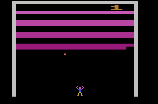 Fireball Atari 2600 Screenshot: Starting the Marching Blocks version.