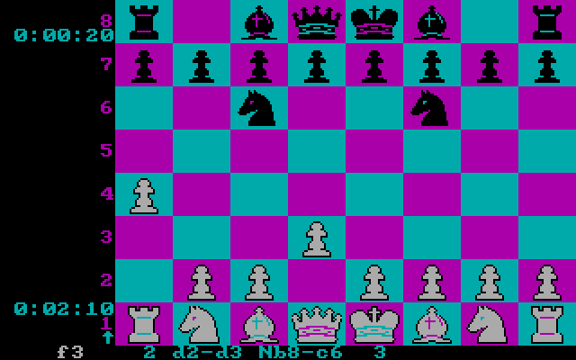 Chess IBM PC/Compatibles Screenshot: The game has begun...