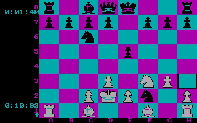 Chess IBM PC/Compatibles Screenshot: The computer is winning...