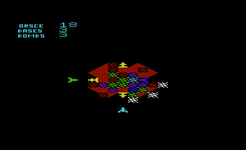 Cylon Zap Commodore VIC-20 Screenshot: I've been hit!