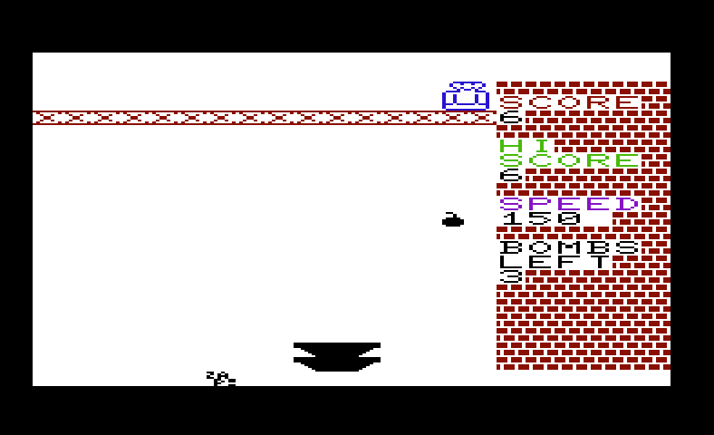 Kablam! Commodore VIC-20 Screenshot: One of the bombs exploded!
