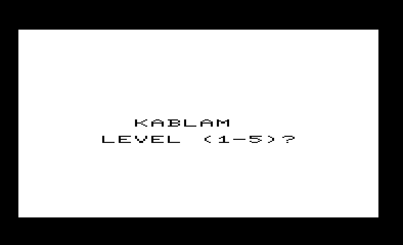 Kablam! Commodore VIC-20 Screenshot: Title screen.