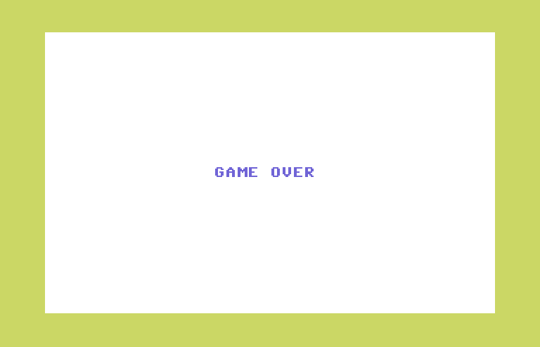 Kablam! Commodore 64 Screenshot: Game over.