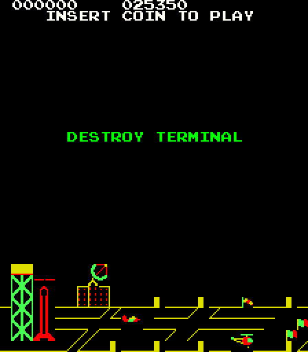 Looping Arcade Screenshot: Game attract mode.