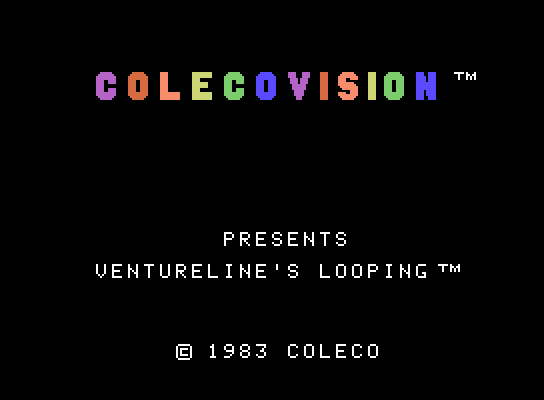 Looping ColecoVision Screenshot: Title screen.