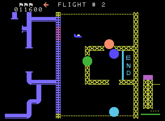 Looping ColecoVision Screenshot: Here's the end of the level.