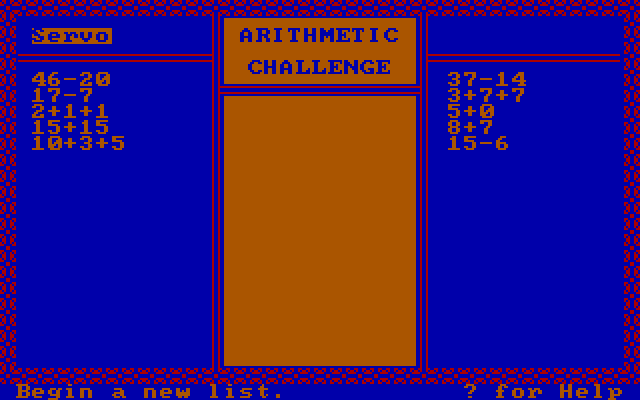 Discover Numbers IBM PC/Compatibles Screenshot: Game start.