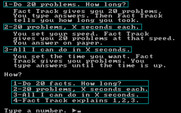 Fact Track for IBM PC/Compatibles - An explanation of how each lesson option works.
