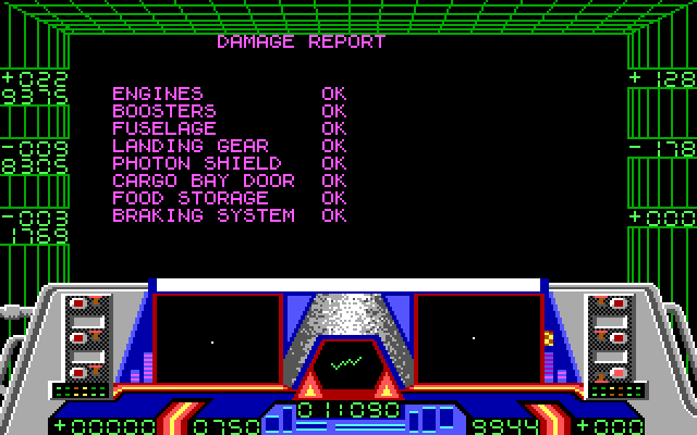 Enterprise IBM PC/Compatibles Screenshot: Damage report.