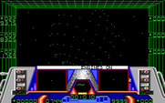 Enterprise for IBM PC/Compatibles - Game start above the surface of a planet.
