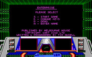 Enterprise for IBM PC/Compatibles - Title screen and main menu.