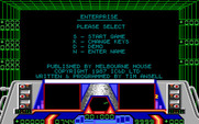 Enterprise for IBM PC/Compatibles - Title screen and main menu.
