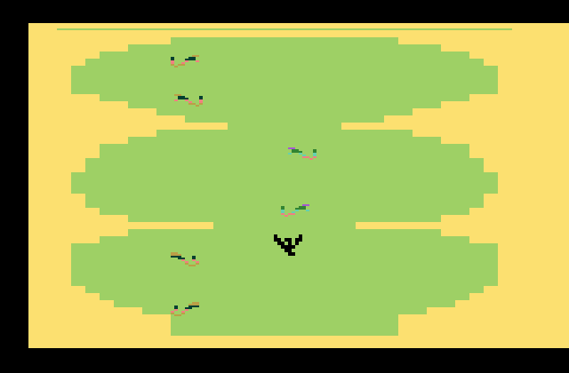 Swordquest: FireWorld Atari 2600 Screenshot: Watch out for snakes!