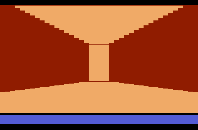 Swordquest: FireWorld Atari 2600 Screenshot: Another door in the distance...
